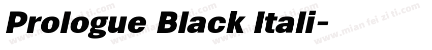 Prologue Black Itali字体转换